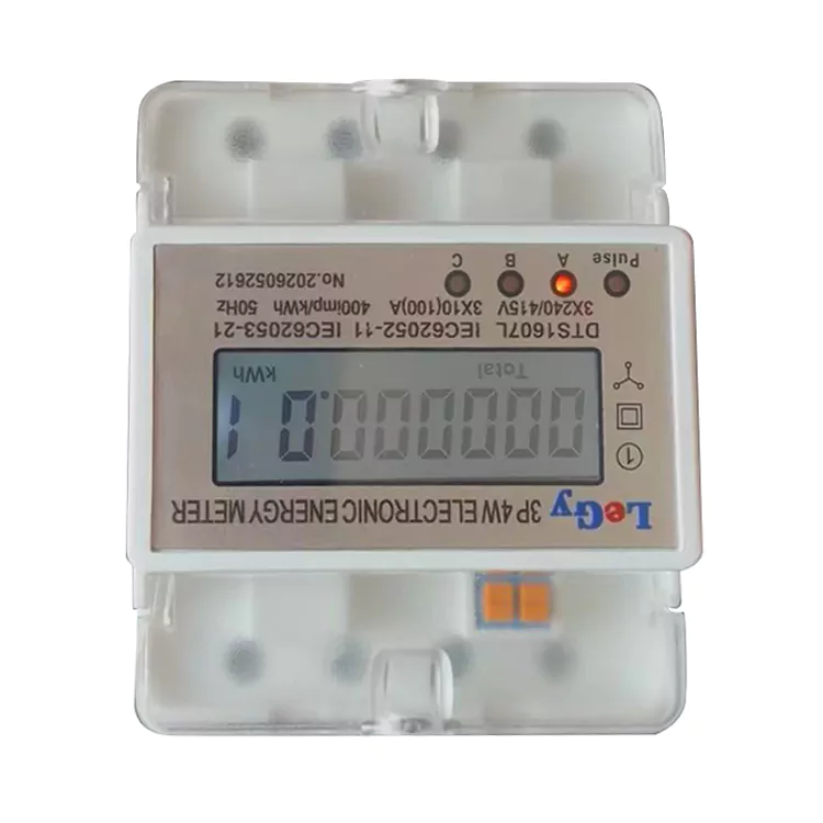 Medidor de energia em trilho DIN conectado diretamente